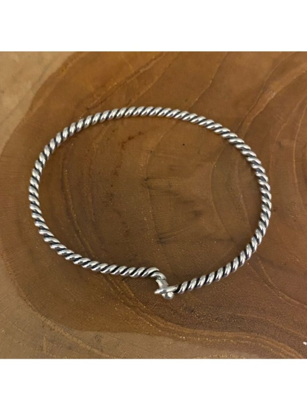 RETIRED James Avery Twisted Wire Hook-On Bracelet, Sterling Silver